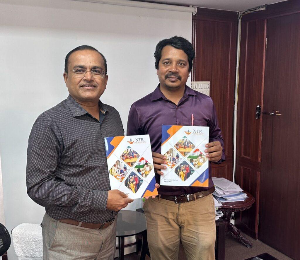 NTR Foundation book launch by Shri Manoj Kumar, IFS. Managing Director. Mysore Sales International Ltd